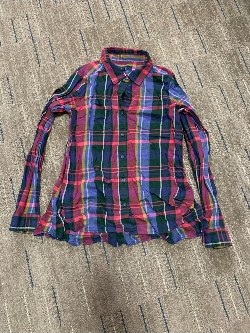 GapKids Plaid Button-Down Shirt Size L